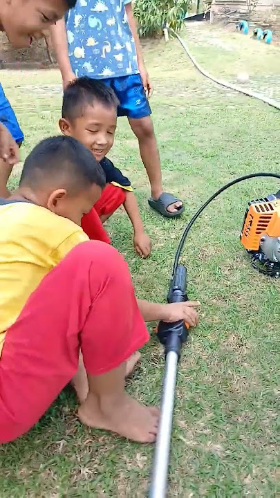 ANAK-ANAK NGETES MESIN POTONG RUMPUT TABATA🤣🤣🤣 #mesinrumput #tabata