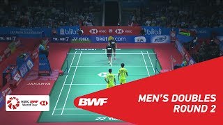 MD | ANGRIAWAN\/HARDIANTO (INA) vs ASTRUP\/RASMUSSEN (DEN) [8] | BWF 2018