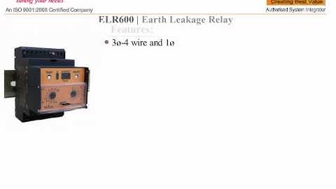 SELEC ELR600 EARTH LEAKAGE RELAY