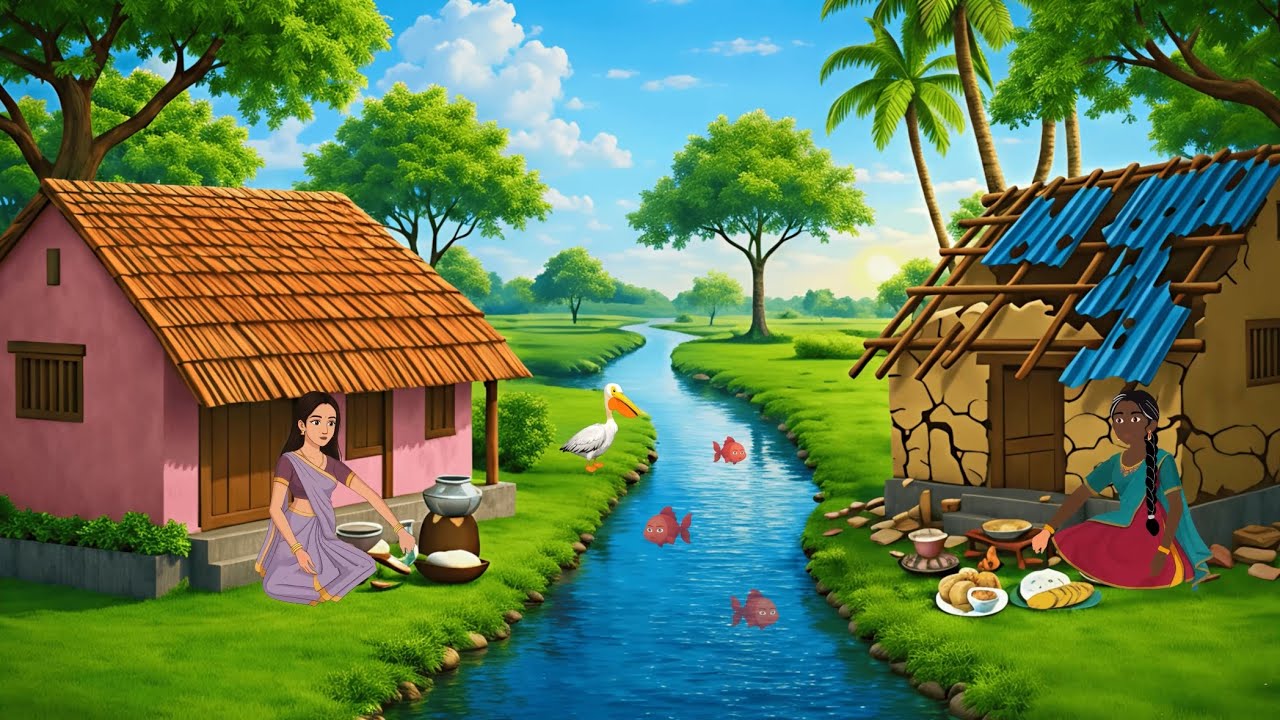 दो बहनों की अनोखी किस्मत | Hindi Story |Cartoon Story | Hindi Kahaniyan | Hindi Moral Stories |