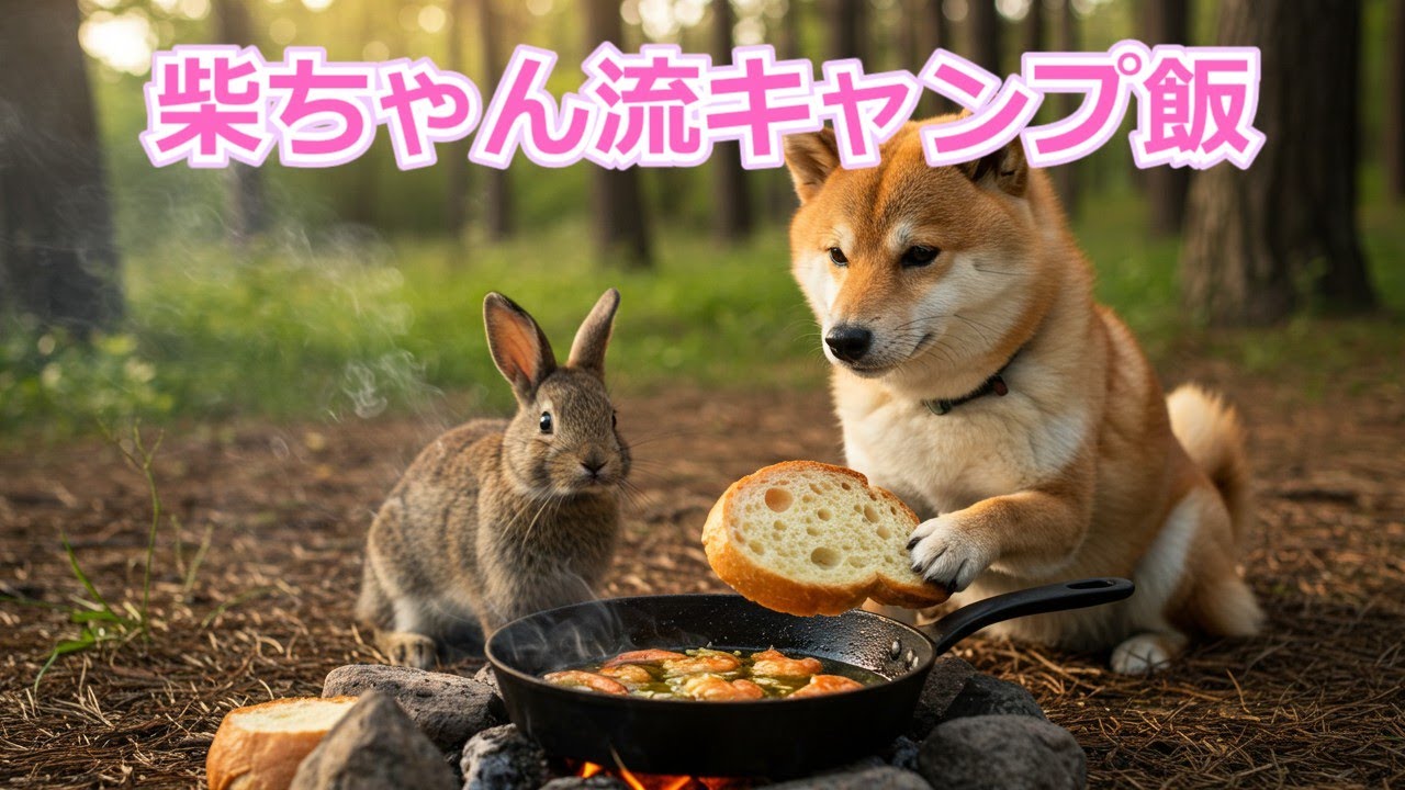柴ちゃんのキャンプ飯。 #ai #aiクッキング #ai生成