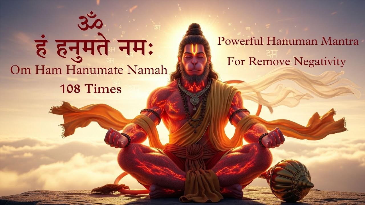 🔱 Om Ham Hanumate Namah 108 Times | Powerful Hanuman Mantra Chanting ...