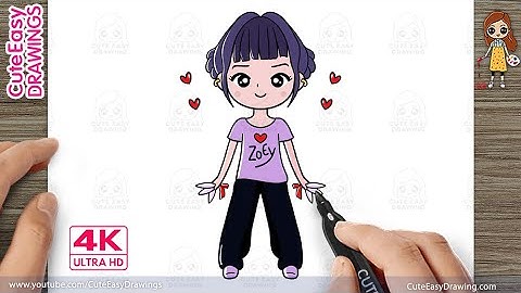 How to Draw Zoey (Kpop Demon Hunters) – Easy Step by Step Tutorial