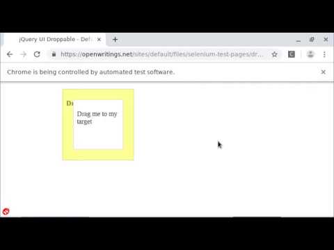 Selenium | Drag and drop an object