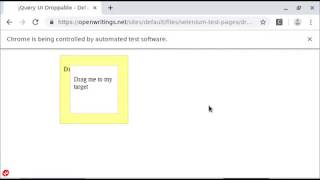 Selenium | Drag and drop an object