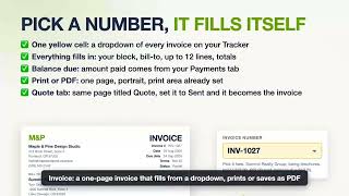 Invoice Template and Client Tracker for Google Sheets and Excel: Small Business CRM (HeyPlanly)
