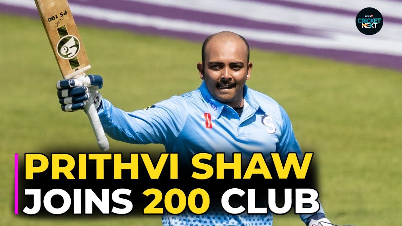 Prithvi Shaw 200, Smashes Double Ton in England's One Day Cup, Breaks  Multiple Records 