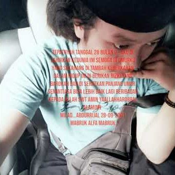 hari milad xxx rizal ab 28-09-2001 buat story WA milad ultah