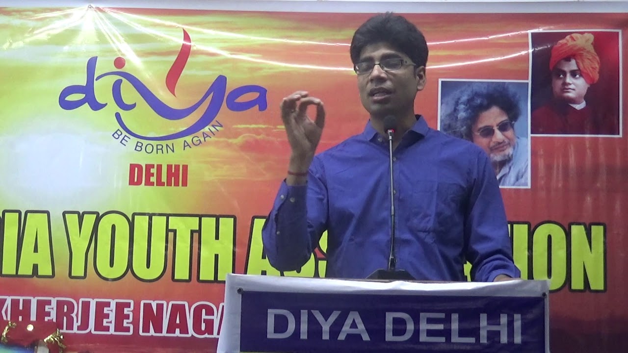 Manish Kumar Singh (Youth Motivator) addressing the weekly Seminar on 20-05-2018