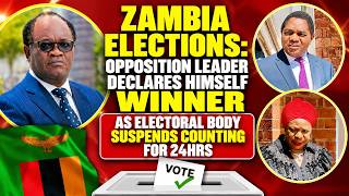 ZAMBIA ELECTIONS: Opposition Leader DECLARES VICTORY as ECZ SUSPENDS COUNTING for 24 Hours