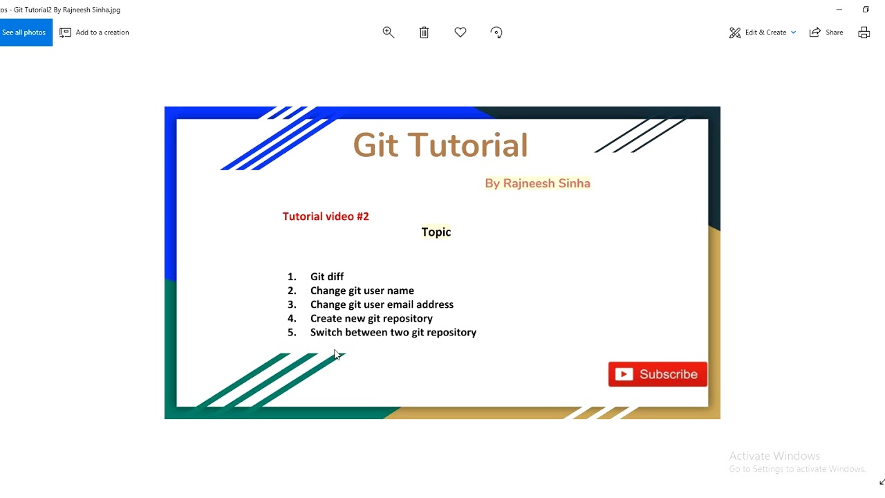 Beginners | Git tutorial part 2 in English | git advance commands - YouTube