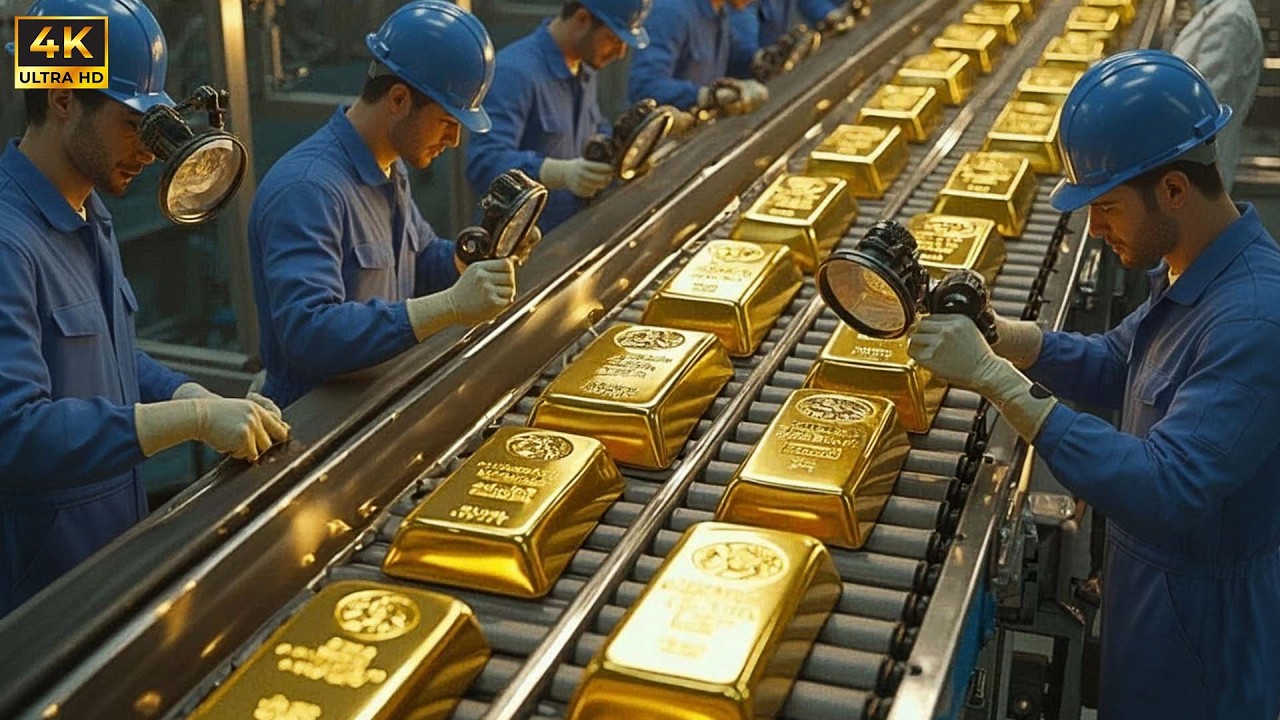 Inside the Gold Refining Plant: How Rock Turns Into Pure 24K Gold Bars (Full Process)