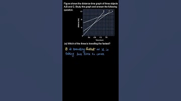 Fig 8.11 shows the distance-time graph of three objects ...Class 9, Science, Ex. 8.1, Q.6 Part (a)