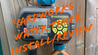 Cheap/easy Automatic sprinkler set up// review of yard works 2 zone water timer