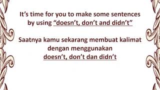 Belajar Bahasa Inggris Tentang Dont Doesnt Didnt dont doesnt didnt englishgrammar bahasa