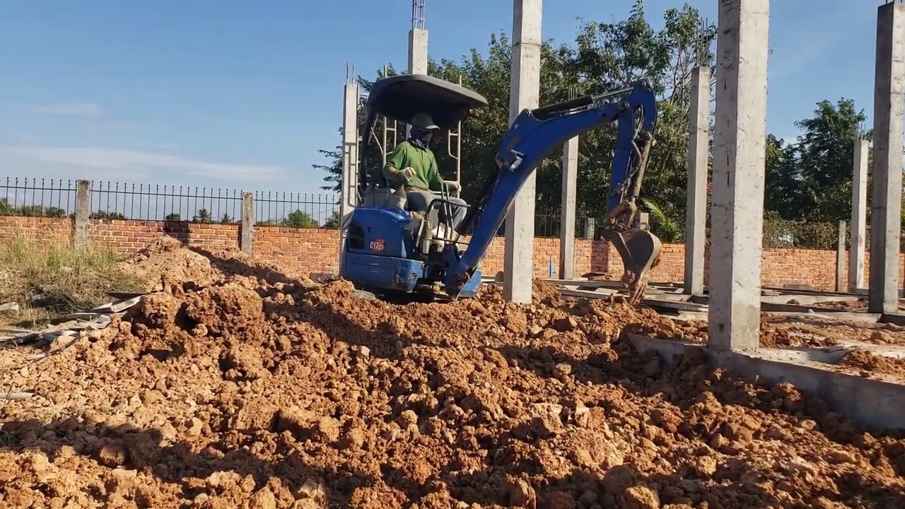 Digging soil for a house foundation​. 