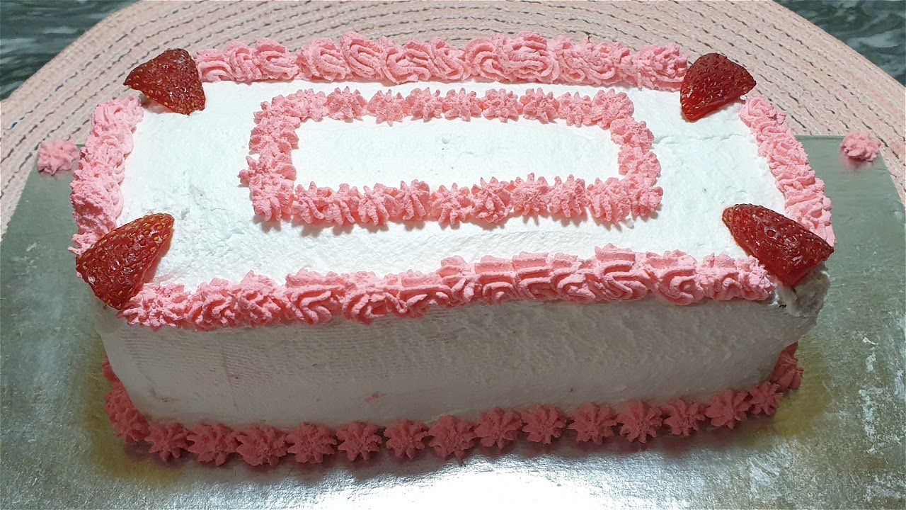 Creamy Vanilla Cake / Rectangle Cake / 2 in 1 Cream Cake Recipe By Kitchen Heights (Eid Special)