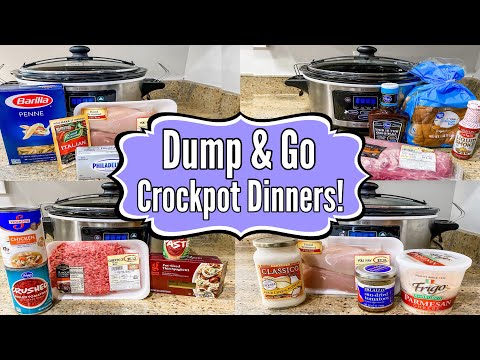6 DUMP & GO CROCKPOT DINNERS | The EASIEST Slow Cooker Recipes | Tasty Meal Ideas | Julia Pacheco hqdefault