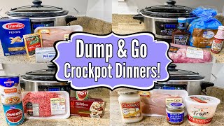 6 DUMP & GO CROCKPOT DINNERS | The EASIEST Slow Cooker Recipes | Tasty Meal Ideas | Julia Pacheco