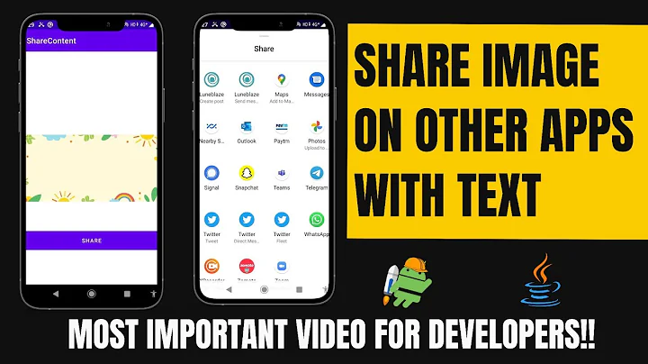 how to share image to other android apps from your app | Share feature in android studio