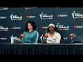 Satou Sabally and Kahleah Copper Postgame Media WNBA Finals Game 2 at LV Aces | 10.05.25
