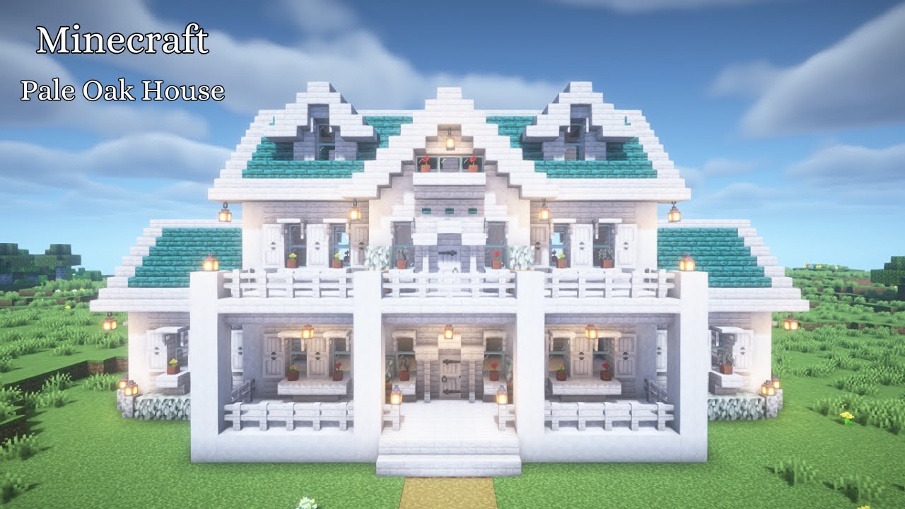 【マイクラ】ペールオークの家の作り方【マインクラフト】【Minecraft】【ペールオーク建築】 - YouTube