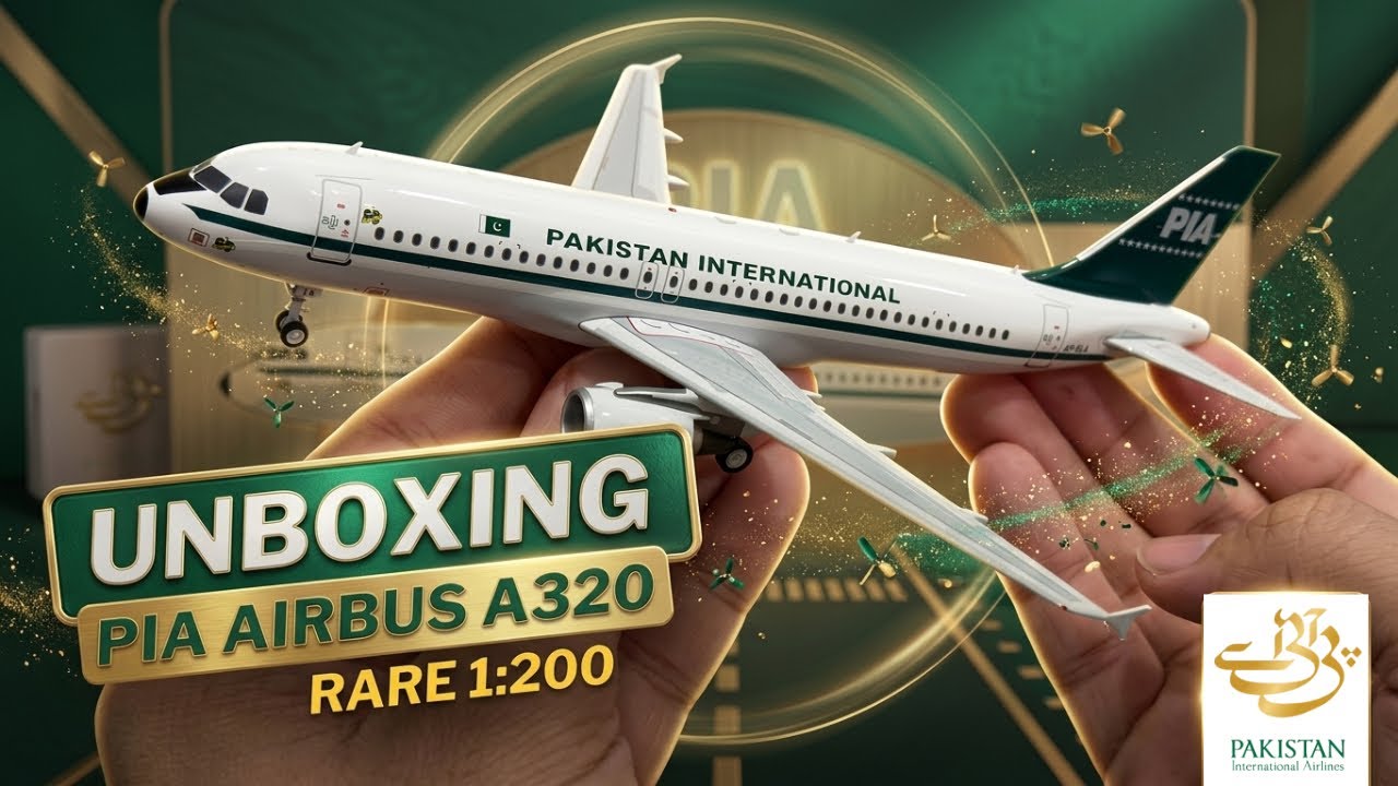 PIA Airbus A320 RETRO Livery 1:200 Scale AP-BLA Unboxing By