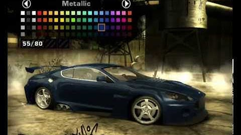 NFS MW - tuning an Aston Martin DB9