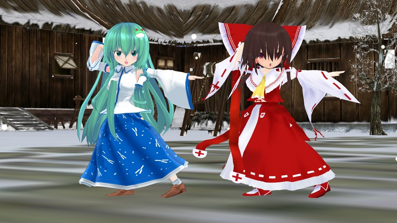 SPICa】ちび霊夢とちび早苗さんでSPiCa【東方MMD】 - YouTube