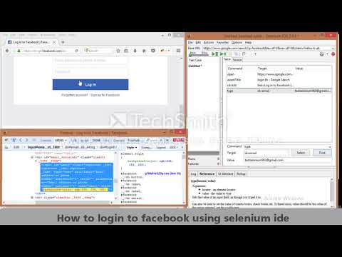 How to login to Facebook using selenium IDE