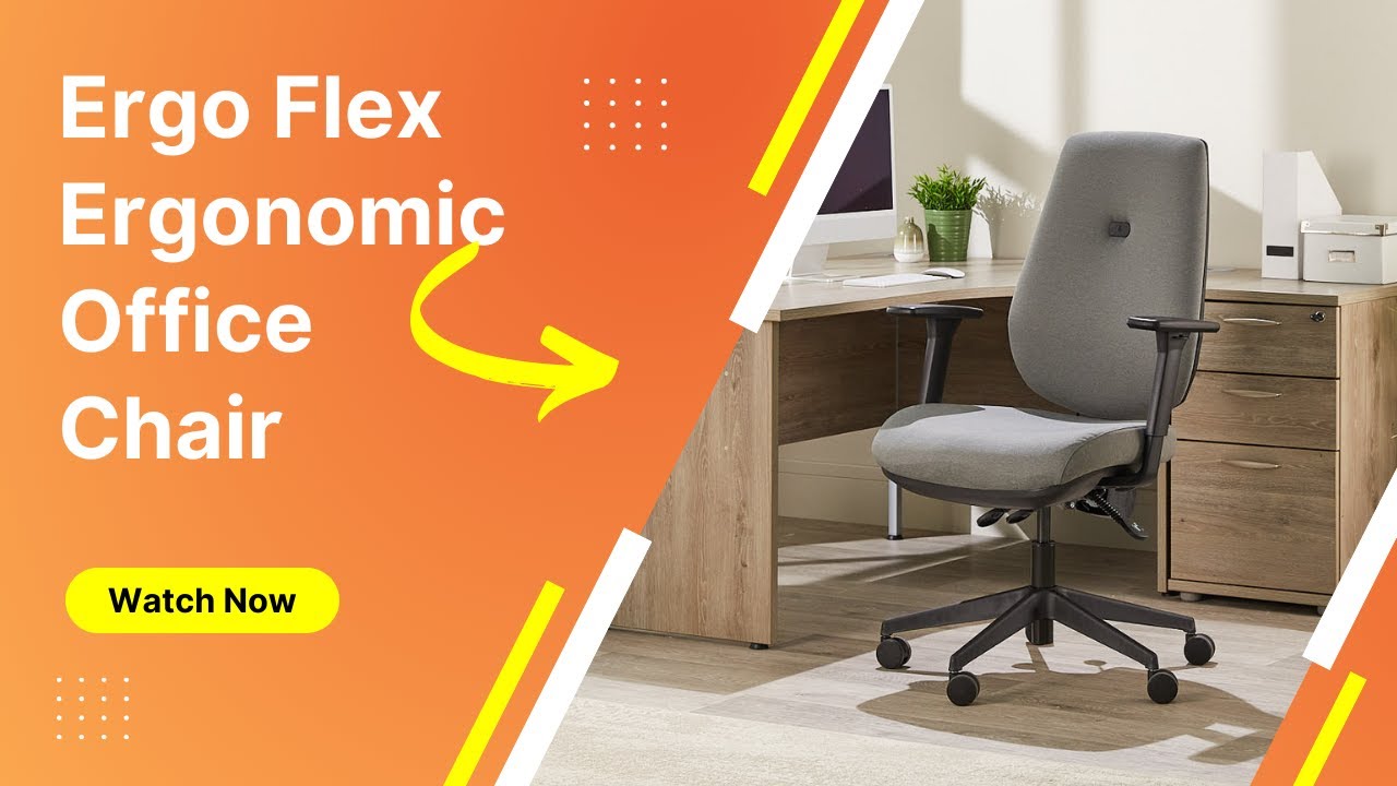Ergonomic Fabric Office Chair - Height Adjustable Back - Ergo Flex