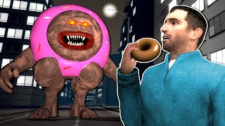 GIANT DONUT MONSTER WANTS TO EAT ME!  Garry's Mod Gameplay