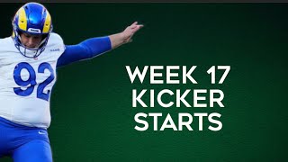 Kicker Starts Week 17 Fantasy Football