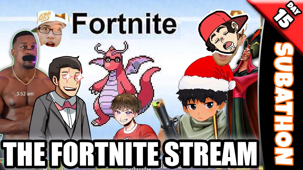 FORTNITE ft. JOEY, SUAVE, PYROJOE, SICKO, AND TAB - Streaming Until The Timer Ends - SUBATHON DAY 15
