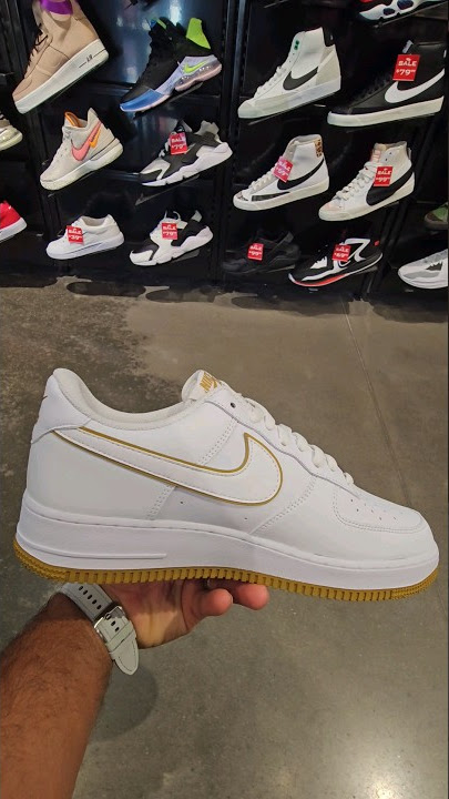 Air Force 1 Double Swoosh White Bronzine On Foot Sneaker Review