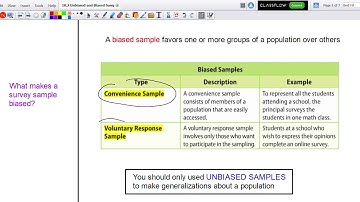 8.2 Unbiased and Biased Samples