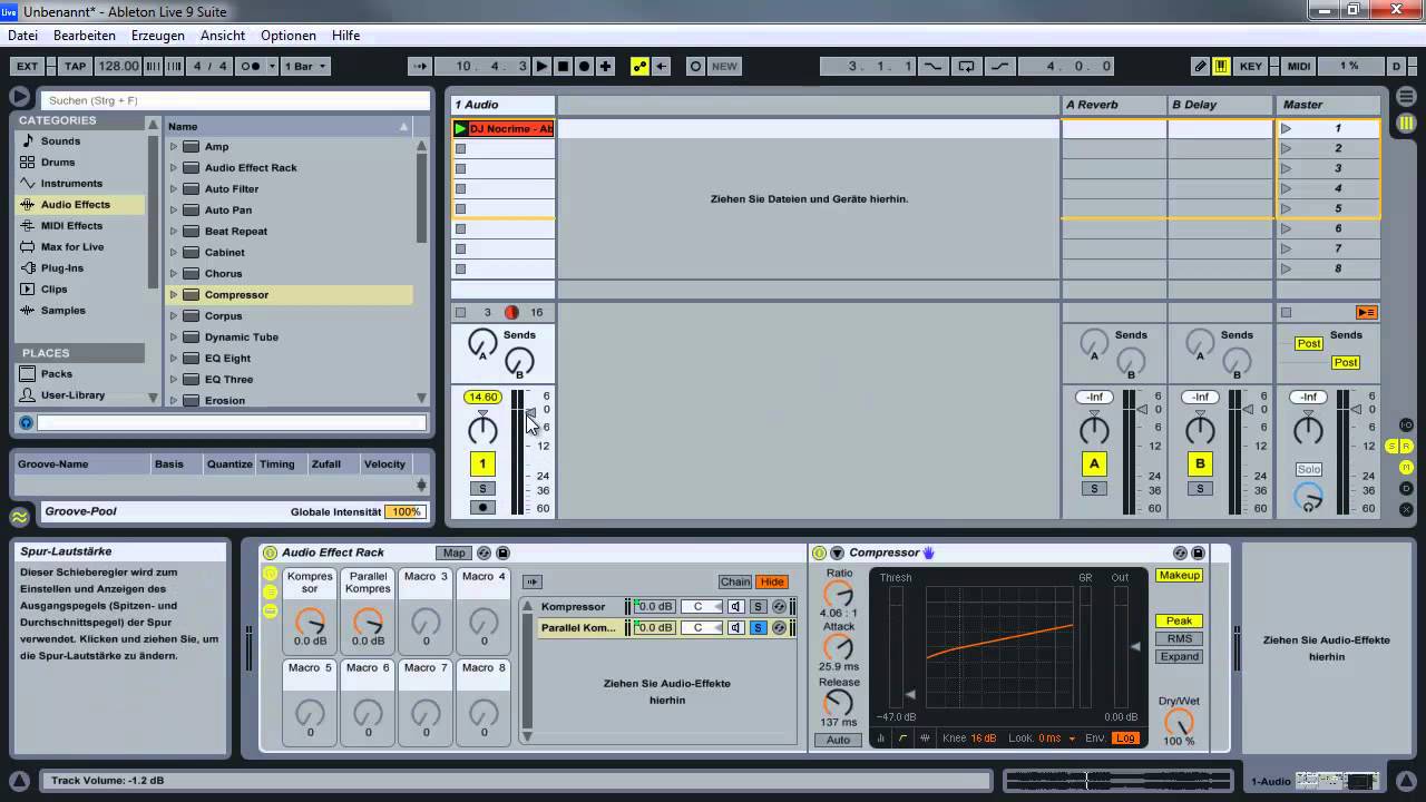 Mixing & Mastering in Ableton Live 9 - Audio Effekt Rack - Parallel ...