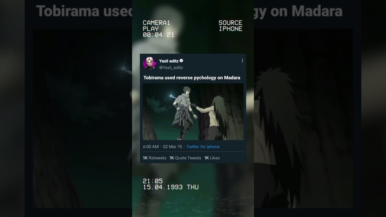 Tobirama Used Reverse Pychology On Madara Naruto Anime Shorts Edit
