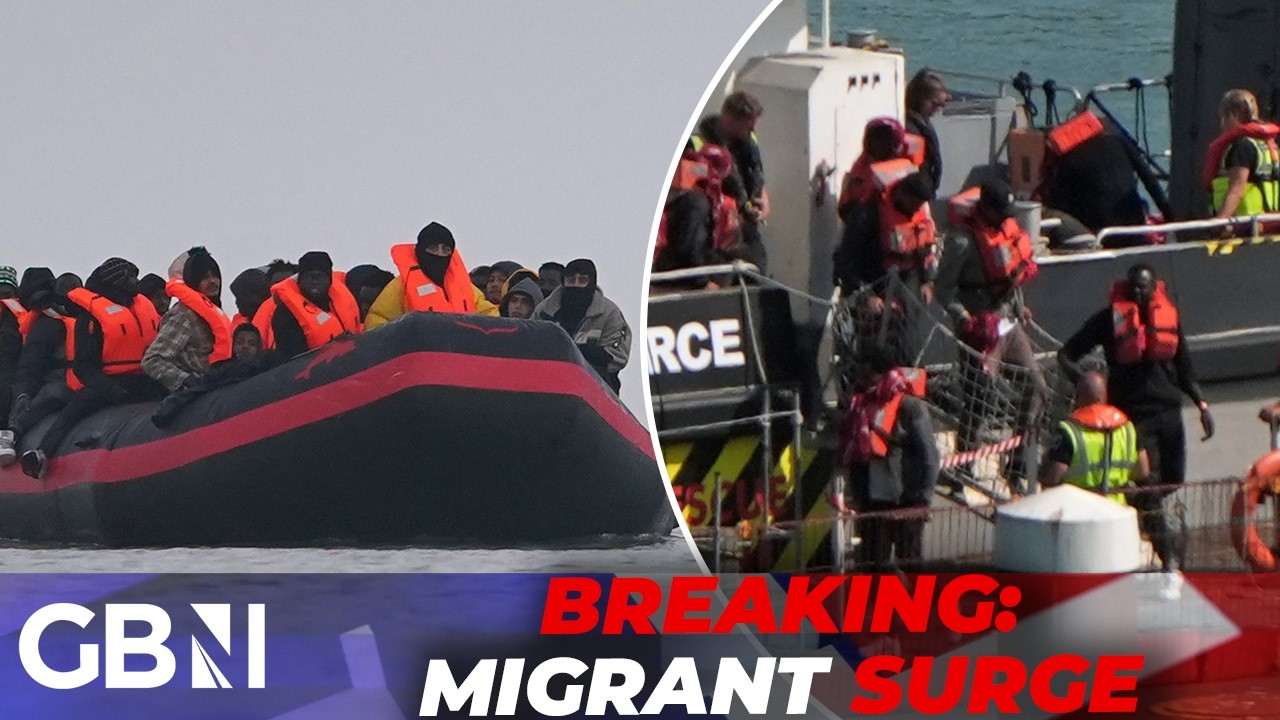 BREAKING: Hundreds of illegal migrants are crossing the Channel in the biggest SURGE of the year