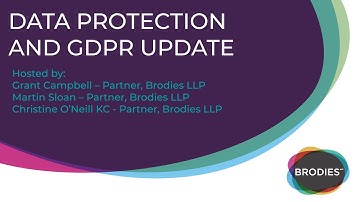 Data Protection and GDPR update