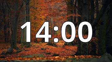 14 Minute Autumn/Fall  Countdown Timer With Music and Alarm (Simple Beep)