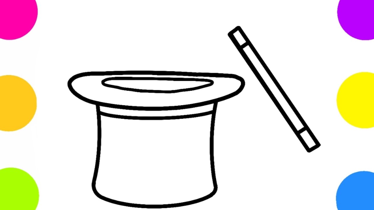 Como desenhar uma cartola de mágico fácil 🎩 Desenhos para crianças ...