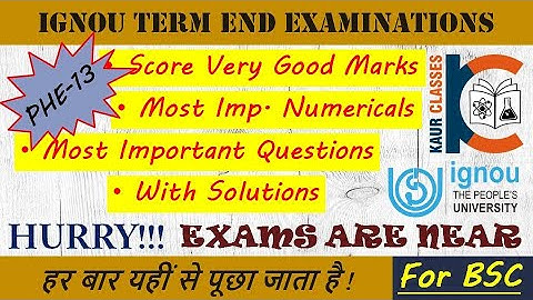 PHE-13 | Most Imp. Ques. & Numerical With solutions, Part-1 | Physics of Solids | TEE | BSC | IGNOU