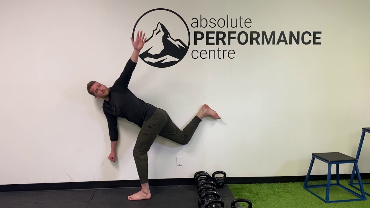 Wall Rotation T-spine rotation with wall support - YouTube