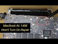 How to fix macbook air no power dead  logic board troubleshooting