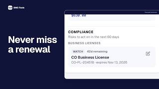 How to never miss a license renewal in SMG Tools