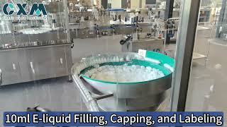 10ml E-liquid Filling Machine | Vape Juice Bottling Line | Automatic Filling, Capping & Labeling