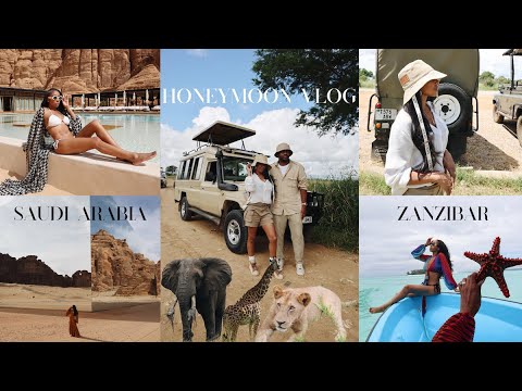 HONEYMOON VLOG: ZANZIBAR & ALULA SAUDI ARABIA, ROCK RESTAURANT, SAFARI, SWIM W/ TURTLES @MELRWHITE