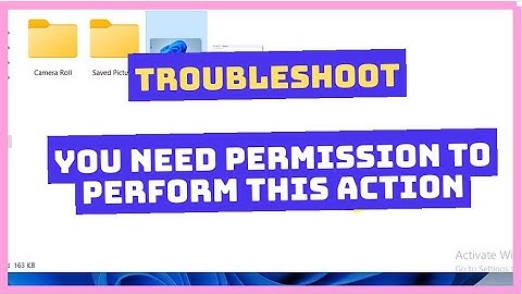 Troubleshoot - you need permission to perform this action - Windows 10/11