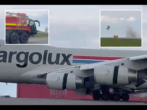 Cargolux Boeing 747 loses part of landing gear during emergency landing